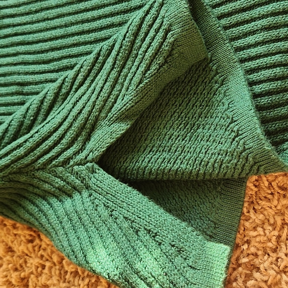 Jessica London Teal Ribbed Women's Sweater - Picture 3 of 7